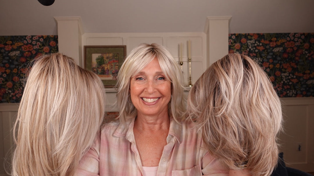 Color comparison: Malibu in Crushed Almond Blonde-R (left), Tribeca in Alpine Cream-R (middle), and Tribeca in Milkshake Blonde-R (right)