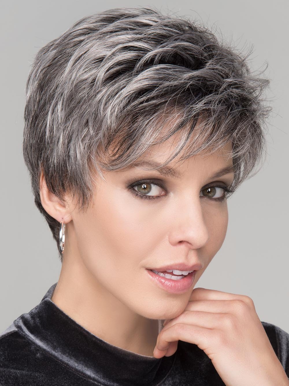 Salt/Pepper Mix | Light Natural Brown with 75% Gray, Medium Brown with 70% Gray and Pure White Blend
