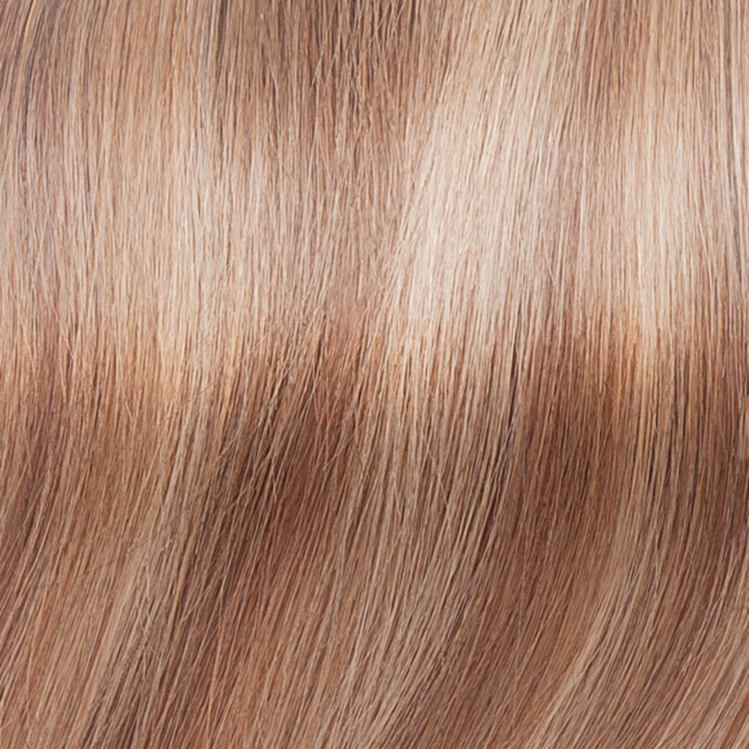 SS14/26/R10 Autumn Maple | Light Red Brown Gold Blonde Highlights Rooted Medium Brown