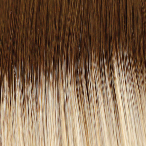 14/26/R10 | Light Red Brown Gold Blonde Highlights Rooted Medium Brown