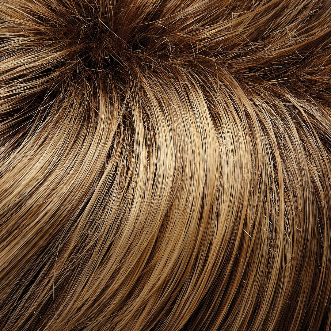 24BT18S8 Shaded Mocha | Medium Natural Ash Blonde & Light Natural Gold Blonde Blend, Shaded with Medium Brown