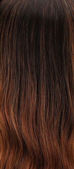 S4-28/32RO Sunrise | Dark Brown roots to midlength, Light Natural Red Blonde w/Medium Natural Red midlength to ends