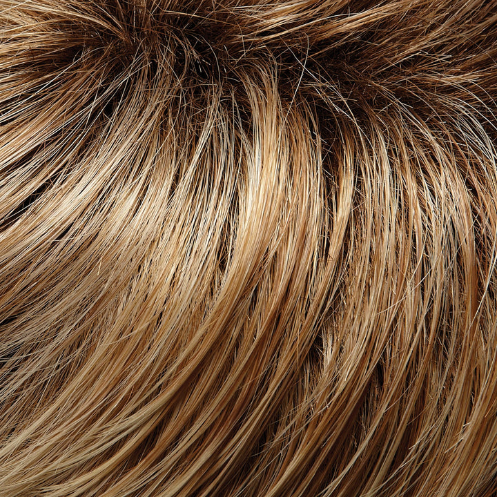 27T613S8 Shaded Sun | Medium Natural Red-Gold Blonde & Pale Natural Gold Blonde Blend and Tipped, Shaded with Medium Brown