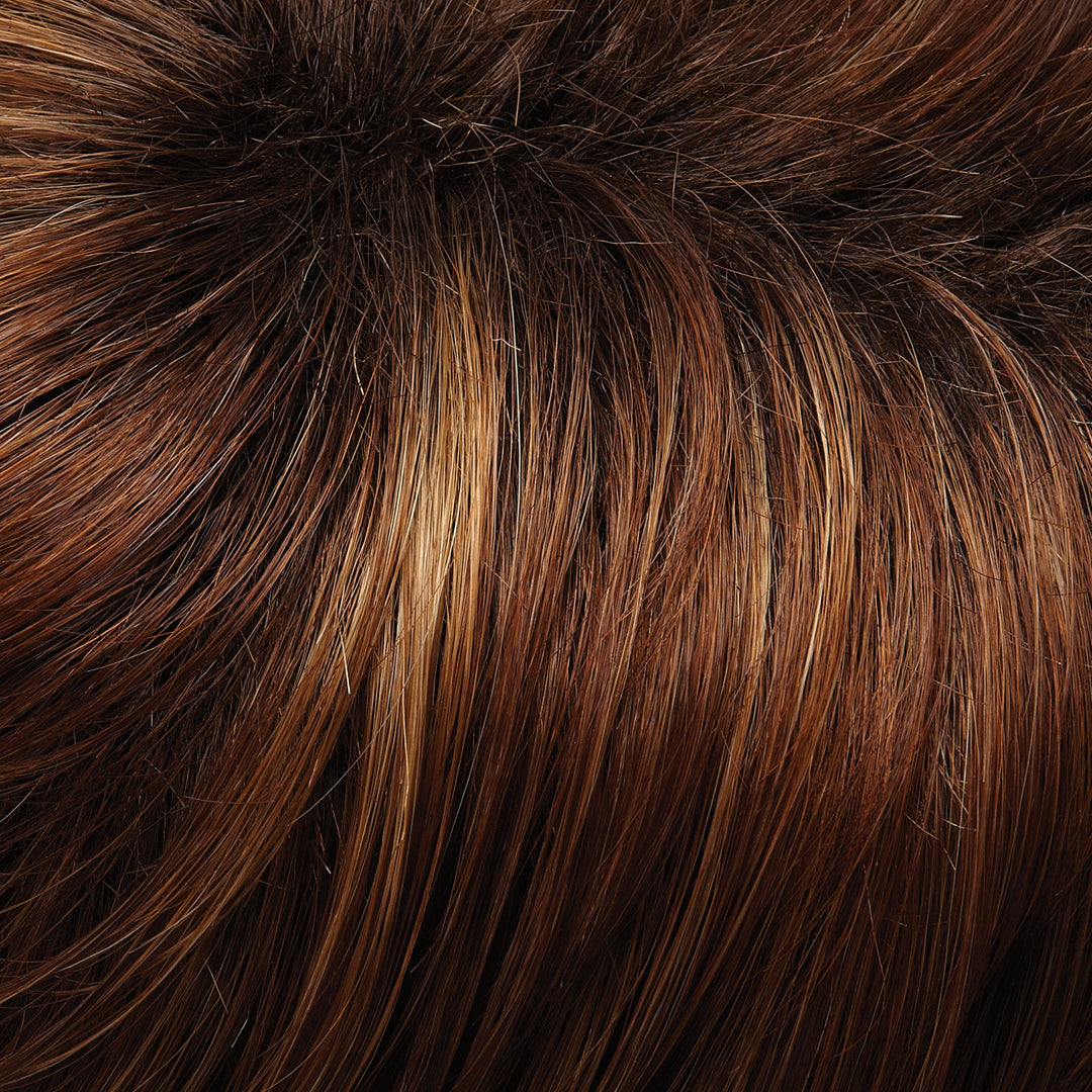30A27S4 Shaded Peach | Medium Natural Red & Medium Red-Gold Blonde Blend, Shaded with Dark Brown