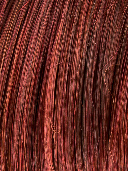 Flame Rooted 132.133.6 | Granat Red And Red Violet With Dark Brown Blend And Shaded Roots