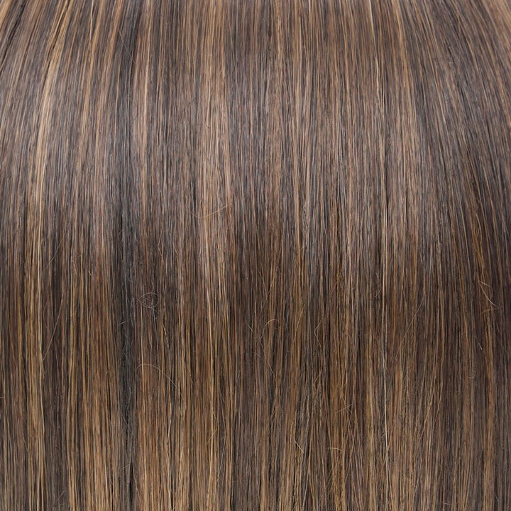 4/10S4 Mocha Latte | A blended dark brown with medium brown highlights and a soft shaded root. This cool-toned brunette creates natural-looking dimension while maintaining a rich, sophisticated depth.
