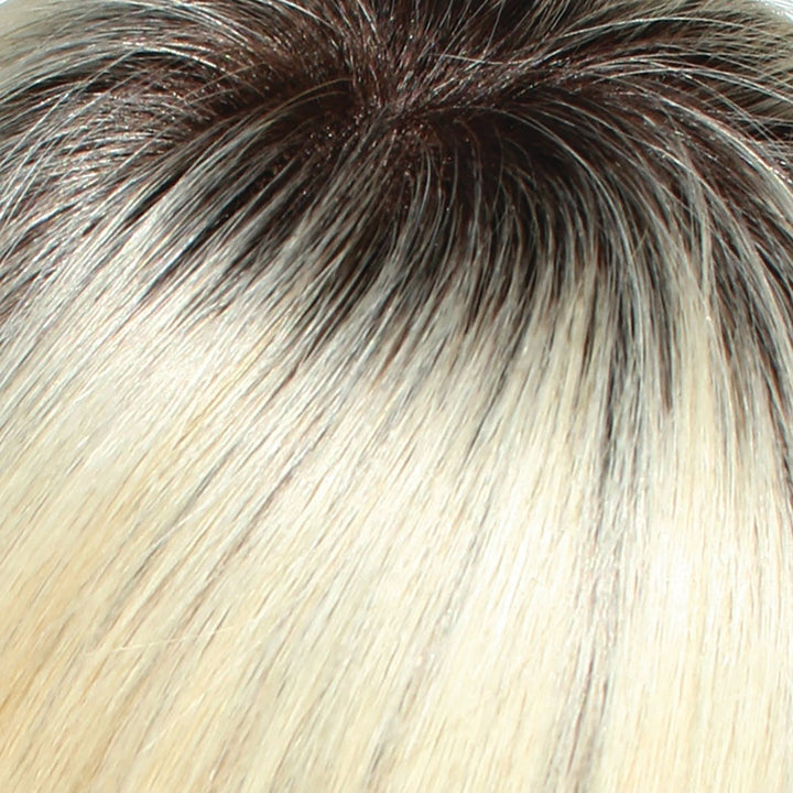 613/102S8 Shaded Lemon Macaron | Pale Natural Gold Blonde &amp; Pale Platinum Blonde Blend, Shaded with Medium Brown