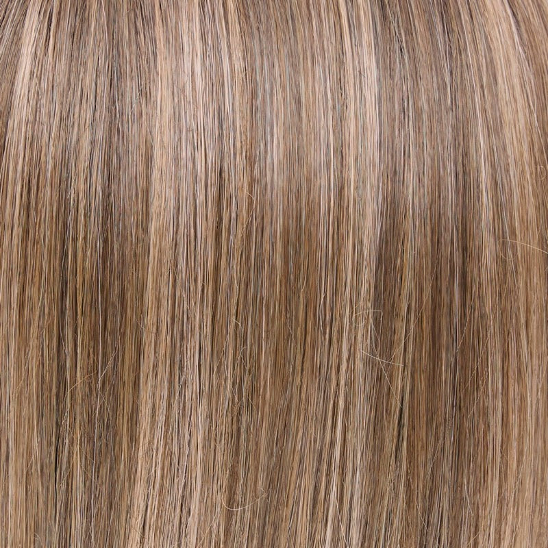 6B/22S6 Toasted Almond | A blended medium brown with light brown highlights and a medium brown shaded root. The cool-toned base and delicate highlights add understated dimension for a natural, modern brunette look.