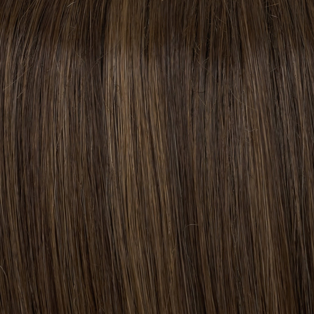 8RH14 Mousse Cake | Medium Brown with 33% Light Natural Ash Blonde Highlights