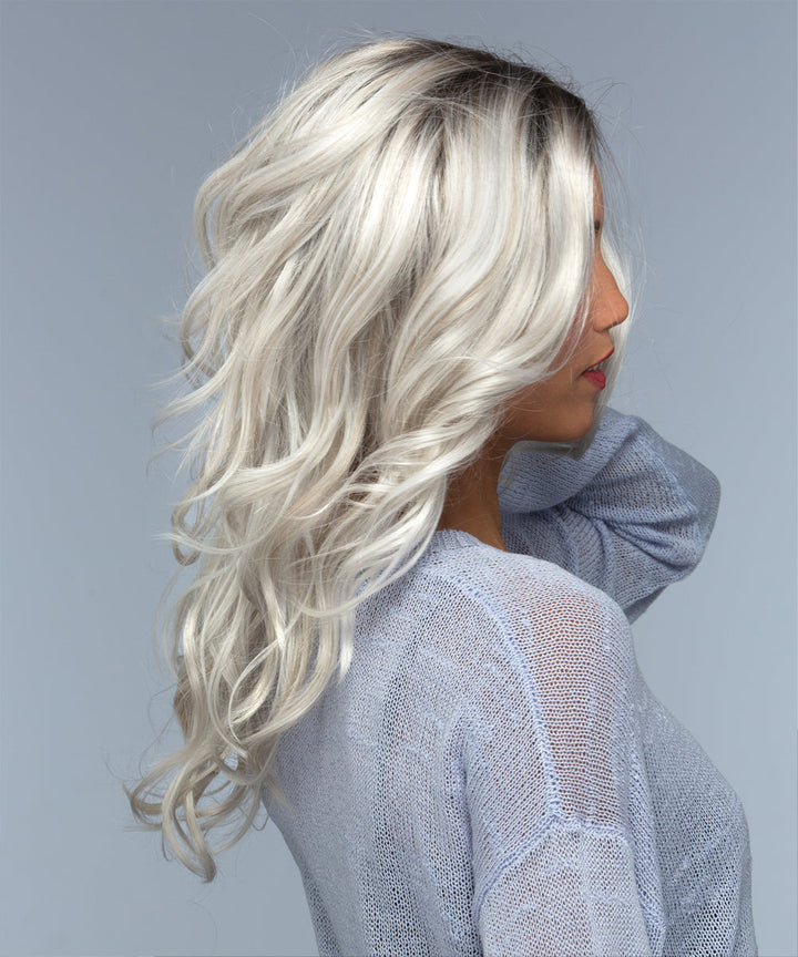 SILVERSUNRT8 - Iced Blonde Dusted with Soft Sand & Golden Brown Roots