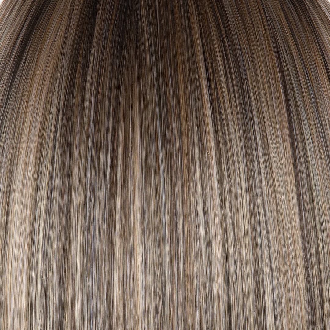 Bronde-R | Perfect mix of dark brown, natural medium blond tones. Adding medium dark brown root completes the color profile.