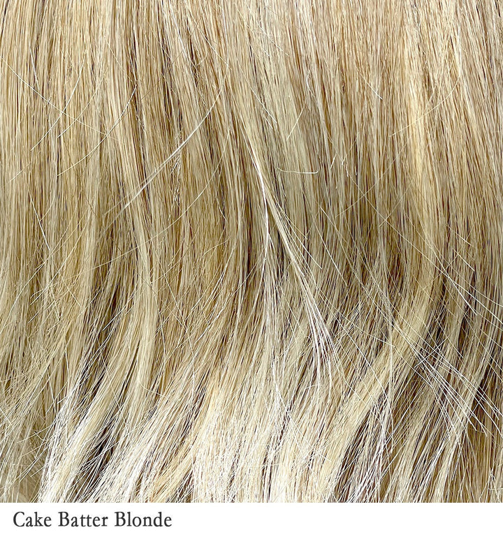 Cake Batter Blonde 16/22/613 | Unrooted version of beige linen blonde.Neutral beige color blonde mixed with medium and dark blonde, highlighted with ash blonde.