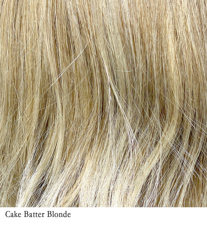 Cake Batter Blonde 16/22/613 | Unrooted version of beige linen blonde.Neutral beige color blonde mixed with medium and dark blonde, highlighted with ash blonde.