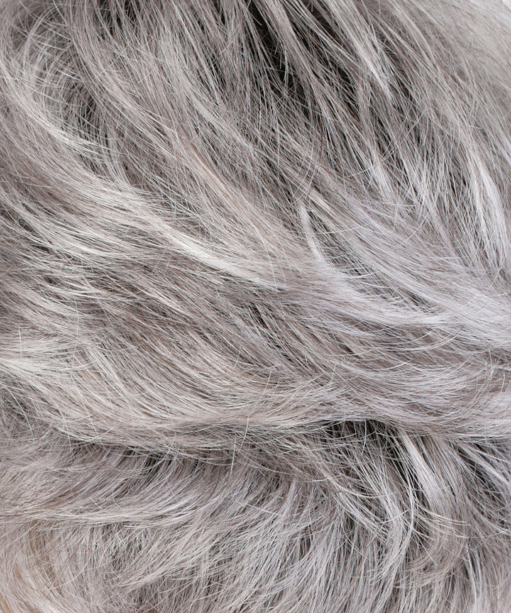 CHROMERT1B - Gray & White with 25% Medium Brown Blend & Off-Black Roots