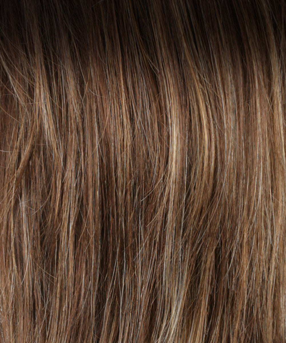 CKISSRT4 - Golden Brown with Copper Blonde Highlights & Dark Brown Roots