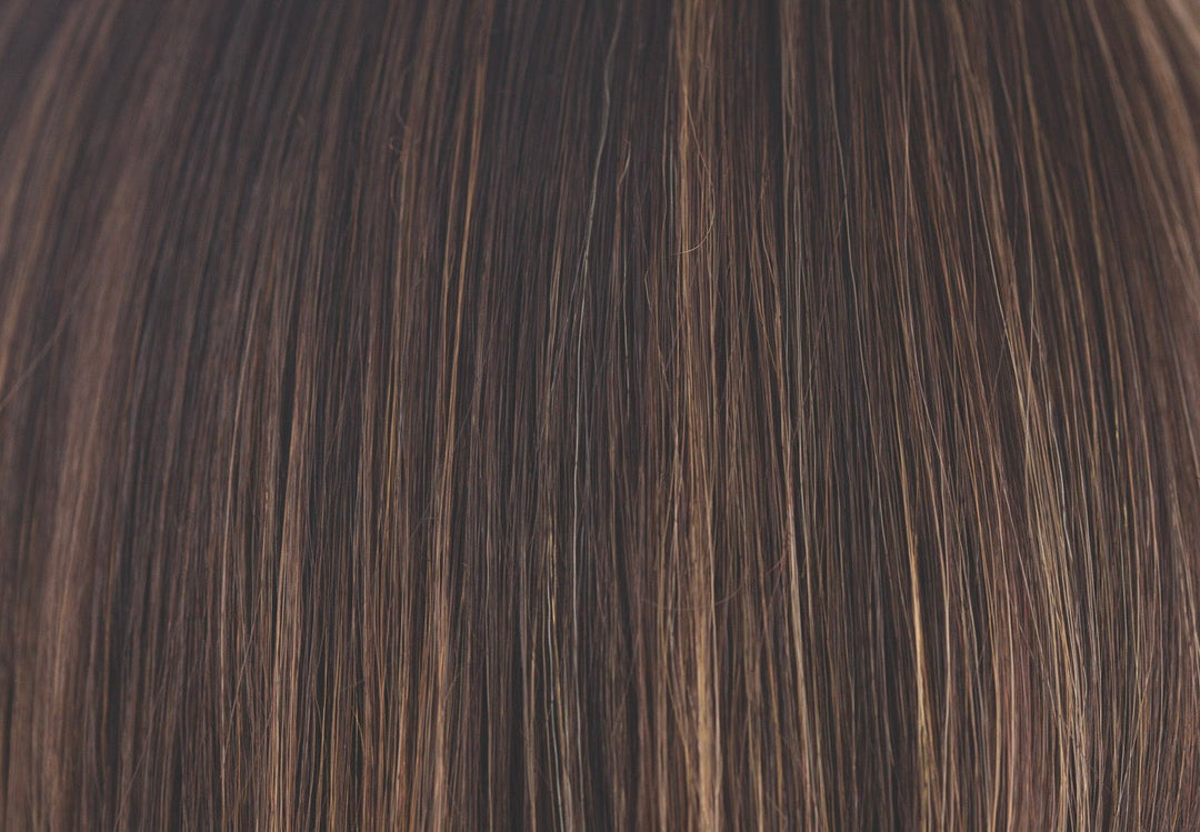Coffee Latte | Dark Brown with Dark Brown &amp; Honey Brown 50/50 blend highlights | Base: 6 HL: 27B and 10