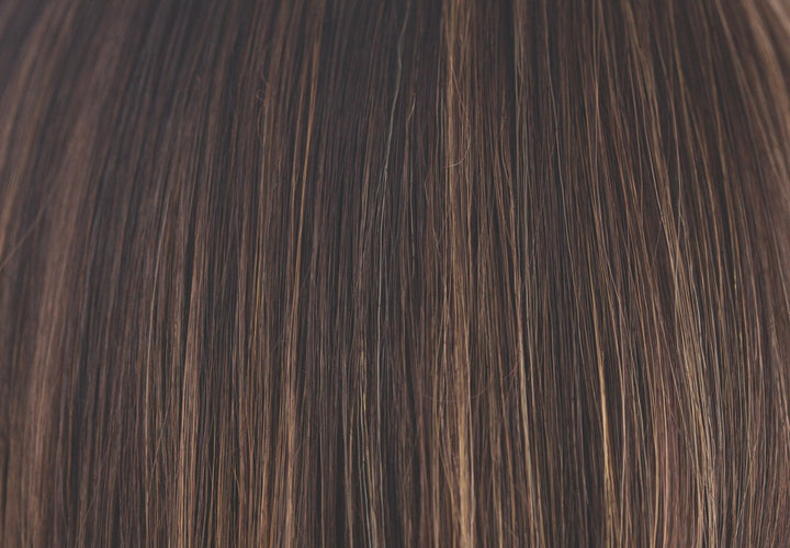 Coffee Latte | Dark Brown with Dark Brown &amp; Honey Brown 50/50 blend highlights | Base: 6 HL: 27B and 10