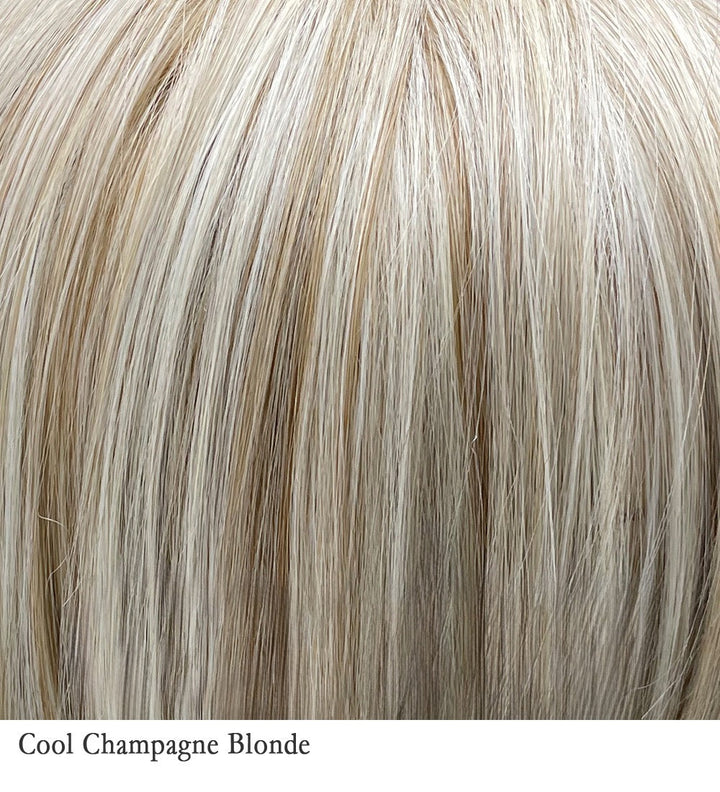 Cool Champagne Blonde 10/16/88 | Medium ash blonde with champagne and cream soda blonde, cool blonde with platinum highlights, unrooted.