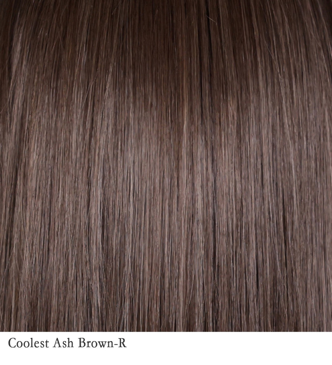 Coolest Ash Brown-R 8/14+4 | Rooted, combination of light ash brown, cool medium brown with a hint of dark blonde subtle highlights.