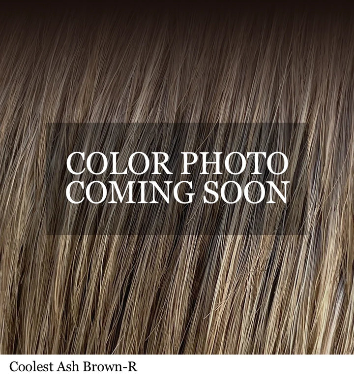 Coolest Ash Brown-R 8/14+4 | Rooted, combination of light ash brown, cool medium brown with a hint of dark blonde subtle highlights.