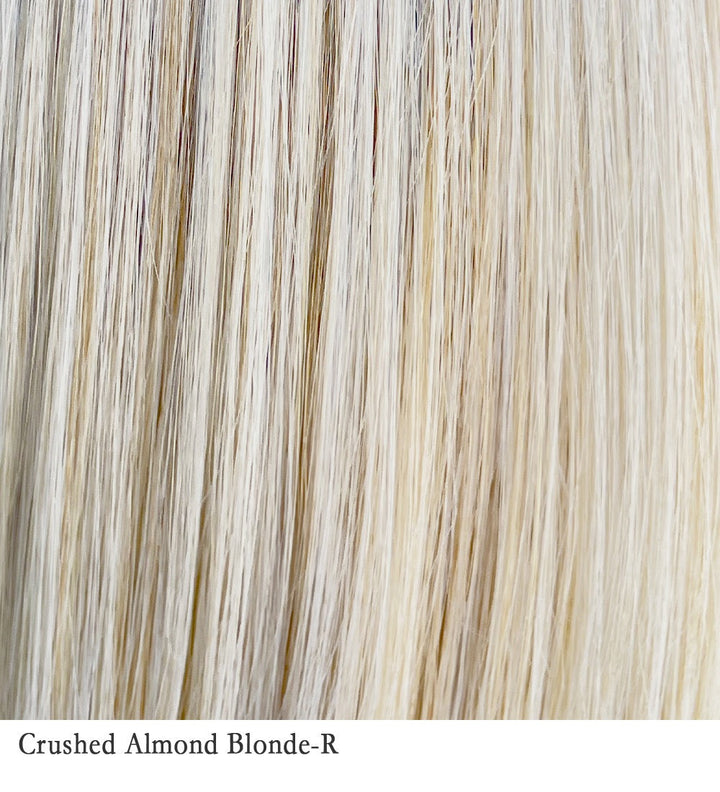 Crushed Almond Blonde-R 14/17/101+18 | Creamy, cooler blend of light to medium sandy blonde with chunky highlights of light ash blonde and platinum creating soft neutral light blonde with light and medium blended root color.