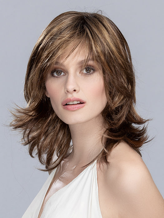 Tobacco Rooted 8.30.31.27 | Medium Brown Blended with Light Auburn and Light Reddish Auburn with Dark Strawberry Blonde Blend and Shaded Roots