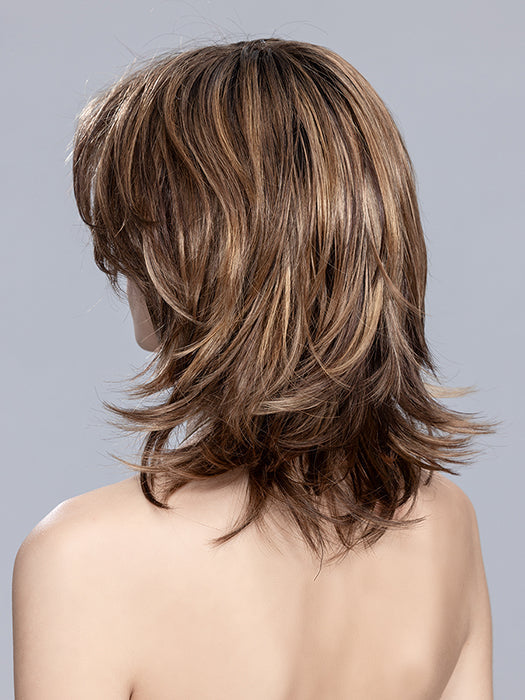 Tobacco Rooted 8.30.31.27 | Medium Brown Blended with Light Auburn and Light Reddish Auburn with Dark Strawberry Blonde Blend and Shaded Roots