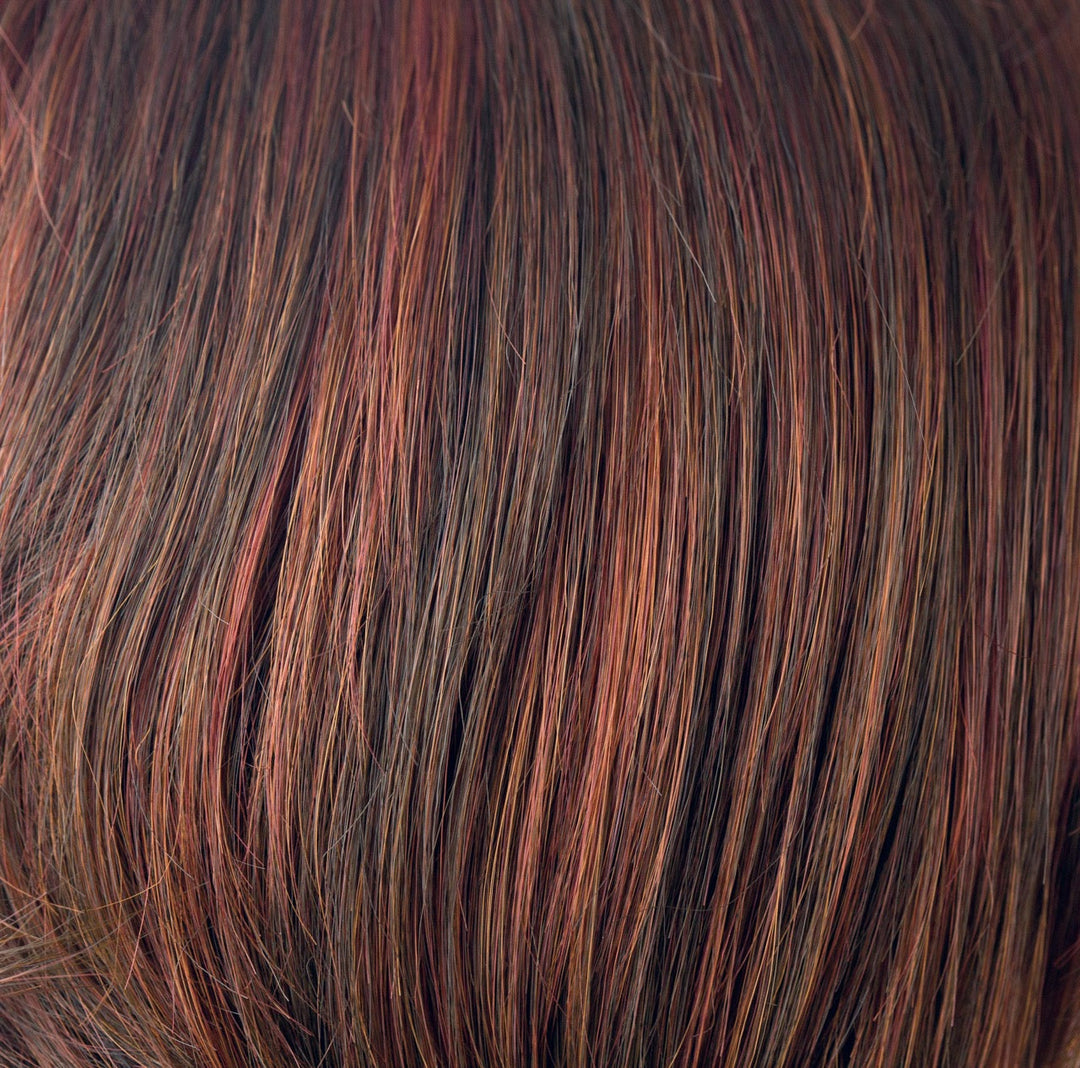 Cayenne Spice-R | Med Brn rooted, Light Red + Med Brown base with Dark Brown lowlights