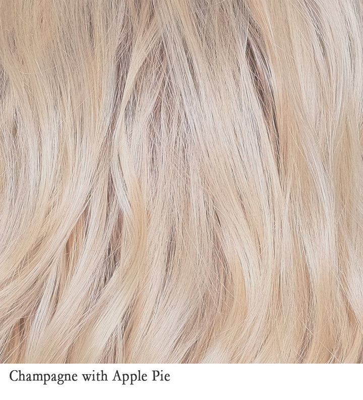 Champagne with Apple Pie 14R/16/613/103 | Light brown blonde root with mixture of ash blonde, lightest blonde, pure blonde and light neutral blonde.