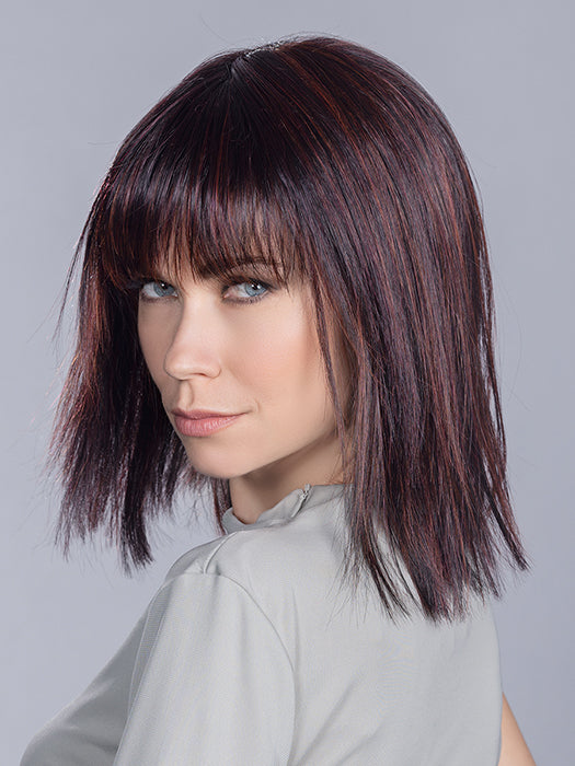 Cher (cut and Styled) in Aubergine Mix 131.133.132 | Deep Wine Red and Red Violet with Granat Red Blend