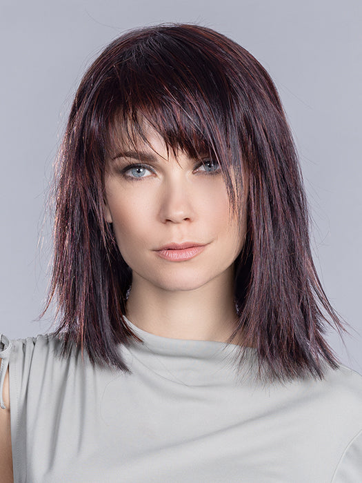 Cher (cut and Styled) in Aubergine Mix 131.133.132 | Deep Wine Red and Red Violet with Granat Red Blend