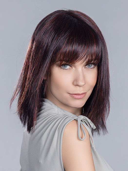 Cher (cut and Styled) in Aubergine Mix 131.133.132 | Deep Wine Red and Red Violet with Granat Red Blend