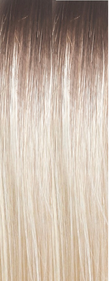 Creamy Toast-R | Rooted Dark with a Platinum base with Dark Gold Blonde highlight | Root: 12 Base: 102 HL: 613/27C