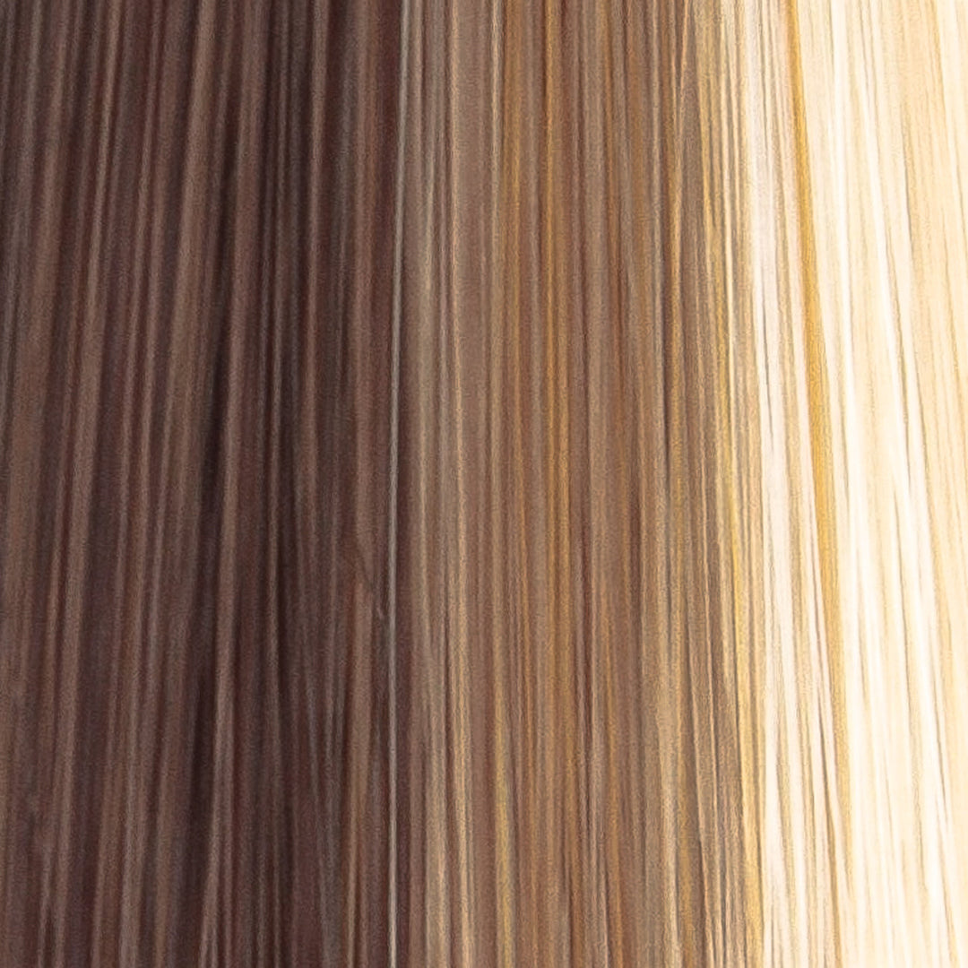 Dark Amber HL | Medium Red Brown Light Red Brown Blend with Dark Brown Roots and Champagne Highlights