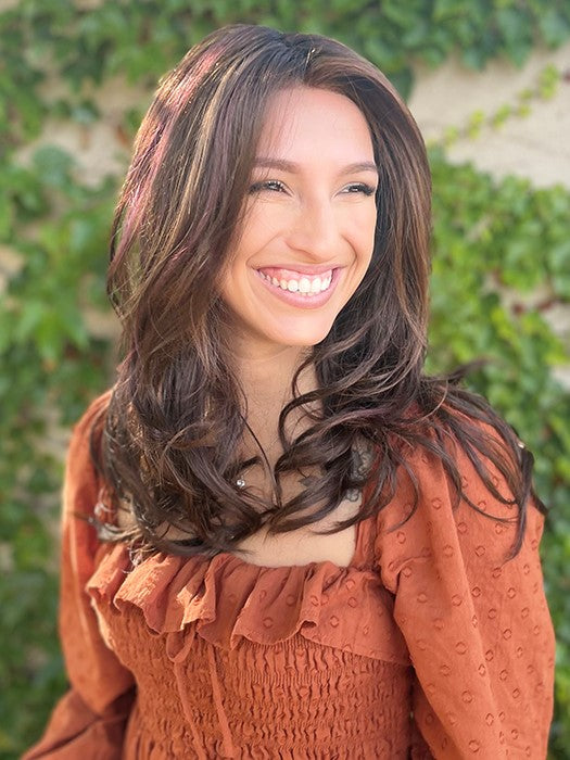 Plum Brown Rooted 33.133.131 | Dark Auburn, Red Violet, and Deep Wine Red blend with Dark Shaded Rooted