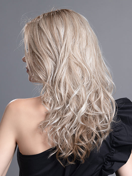 Champagne Rooted 24.14.20 | Lightest Ash Blonde, Medium Ash Blonde, and Light Strawberry Blonde blend with Dark Shaded Roots