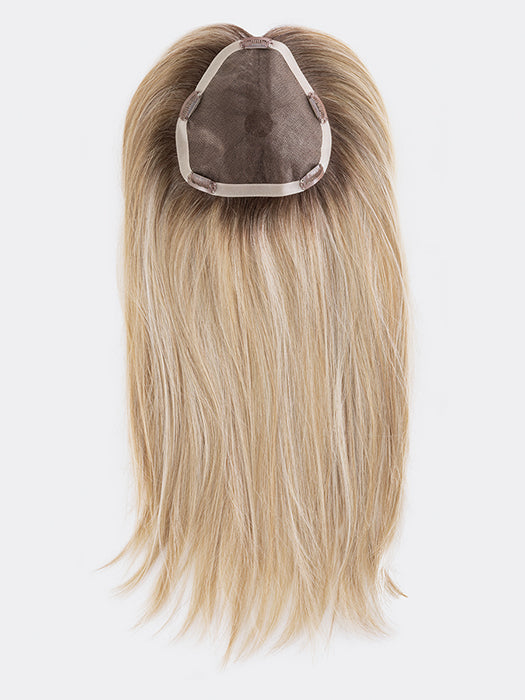 Sandy Blonde Rooted 22.16.25 | Light Neutral Blonde, Medium Blonde, and Lightest Golden Blonde blend with dark shaded roots