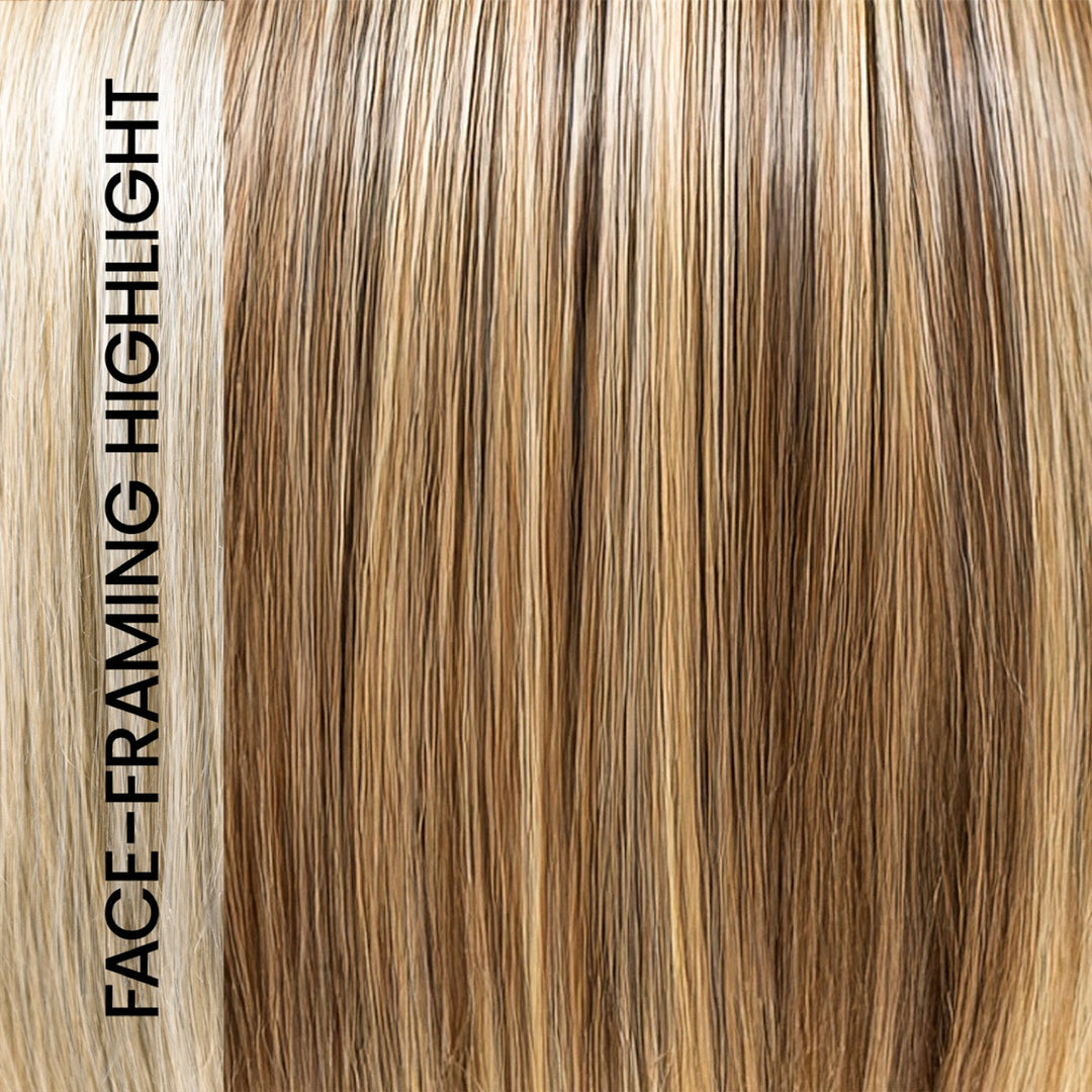 EL17/23/R8 Desert Ombré Lighted | Pale Auburn Beige Blonde Blend, Highlighted Light Blonde and Face Framing Highlights