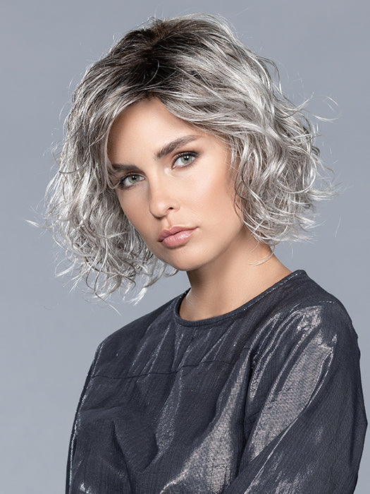 Girl Mono in Stone Grey Rooted 56.60.58 | Dark/Lightest Brown and Lightest Blonde blended with Pearl White and a Grey Blend with Shaded Roots