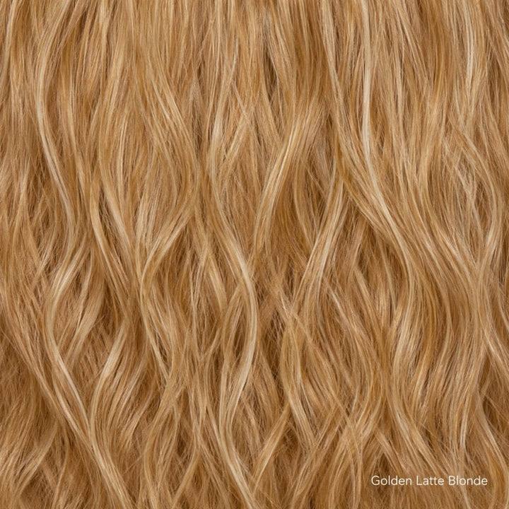 Golden Latte Blond | Golden Latte Blonde is a radiant, non‑rooted shade featuring a warm golden blonde base enriched with a beautifully balanced mix of cream, white, and golden blonde highlights. The multi‑tonal blend creates exceptional brightness and dimension, delivering a luminous, salon‑inspired finish.