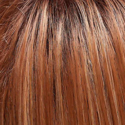 FS26/31S6 Salted Caramel | Medium Natural Red Brown with Medium Red Gold Blonde Bold Highlights, Shaded with Brown