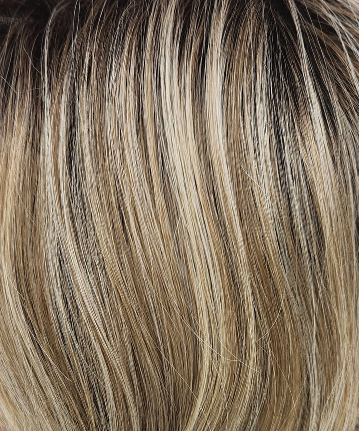 RH1488RT8 | Dark Blonde with Lightest Blonde Highlights & Golden Brown Roots
