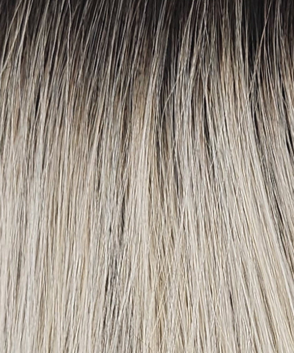 SILVERSUNRT8 - Iced Blonde Dusted with Soft Sand & Golden Brown Roots