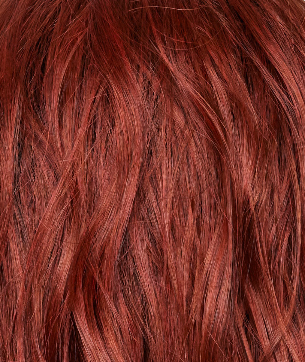 Henna Red-R | Henna Red-R is a bright and vibrant red with cherry undertones and has luxurious and rich coffee bean brown toned root regrowth. This is simply head turning Henna red hair!