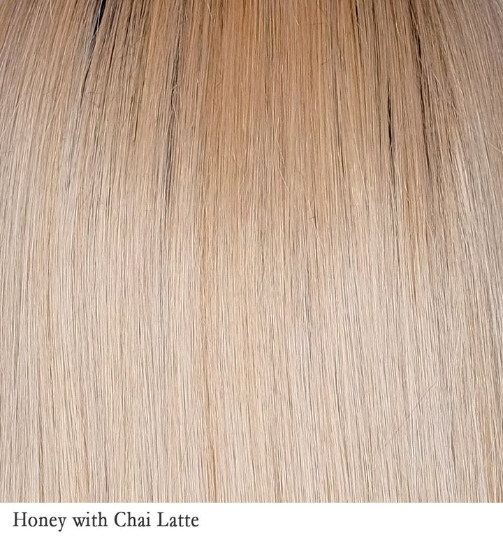 Honey with Chai Latte 18R/88B/613 | A blend of Sienna Brown and cool medium brown root with mixture blend of honey blonde, light blonde, smoky blonde with a hint of pure blonde.