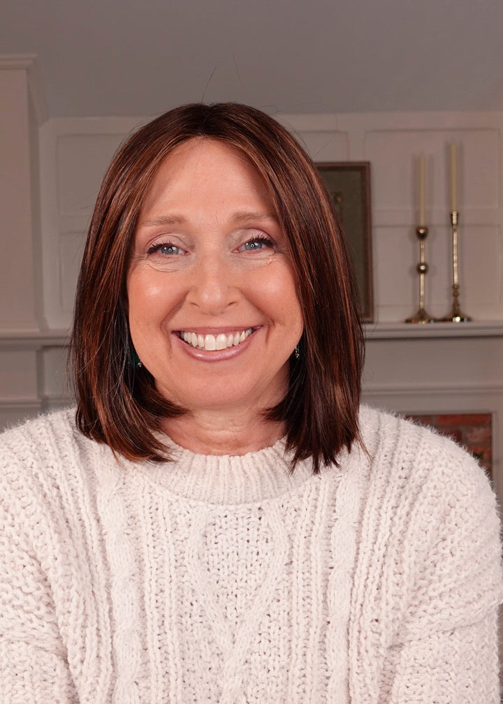 Frannie wearing Ila in Glazed Auburn-R