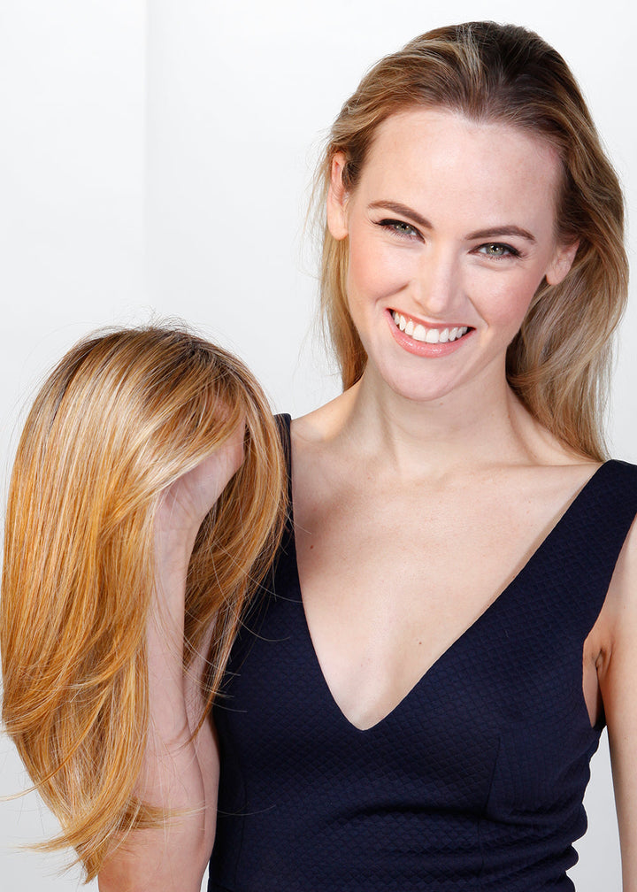 Lace Front Mono Top Straight 14 Topper - Open Box