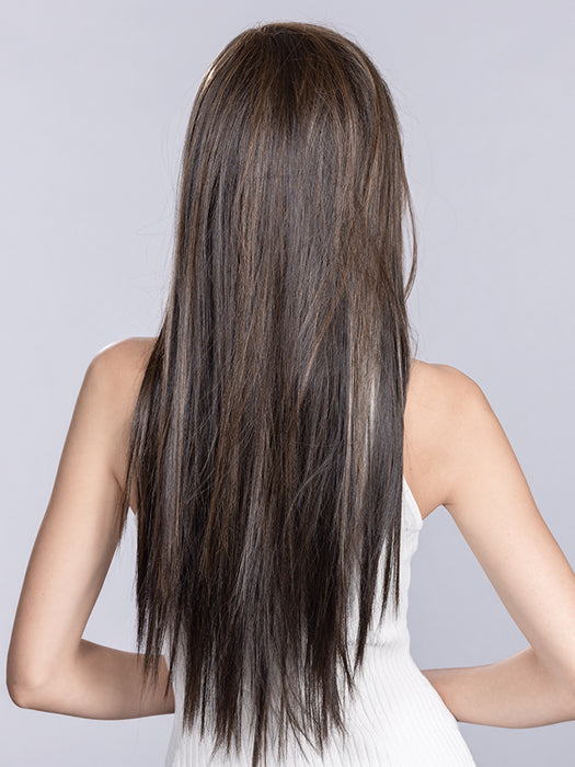 Nougat Lighted 8.30.6.16 | Medium Brown and Light Auburn Blend with Dark Brown and Medium Blonde Highlights Throughout and Concentrated in the Front