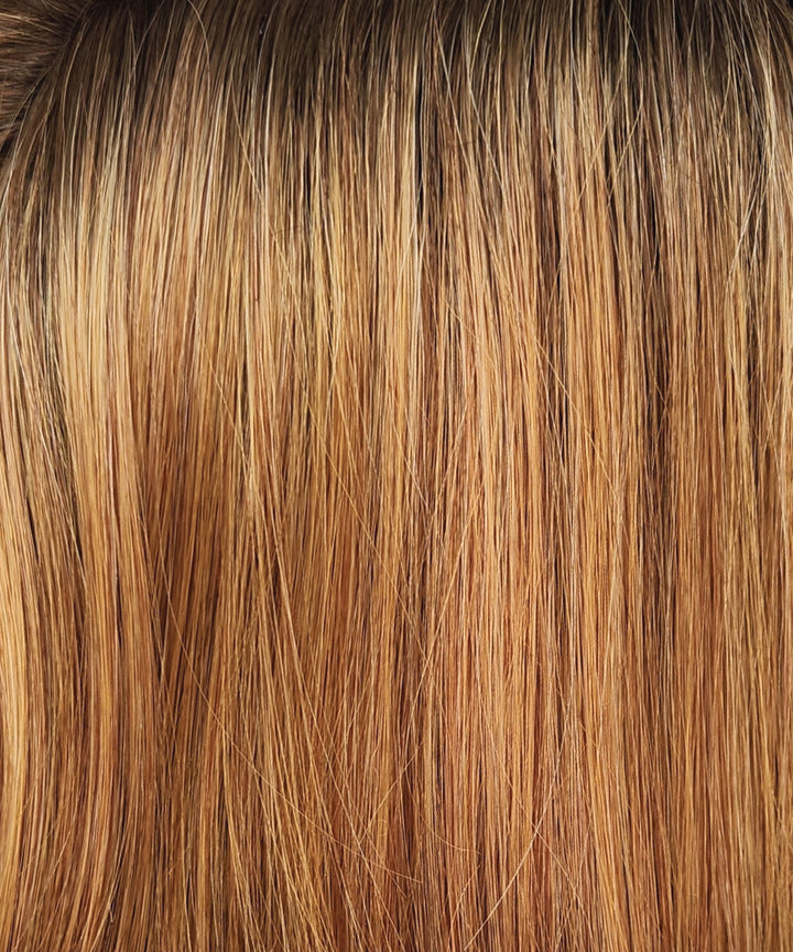 MANDARINROOTED - Light Auburn / Strawberry Blonde Blend with Golden Brown Roots