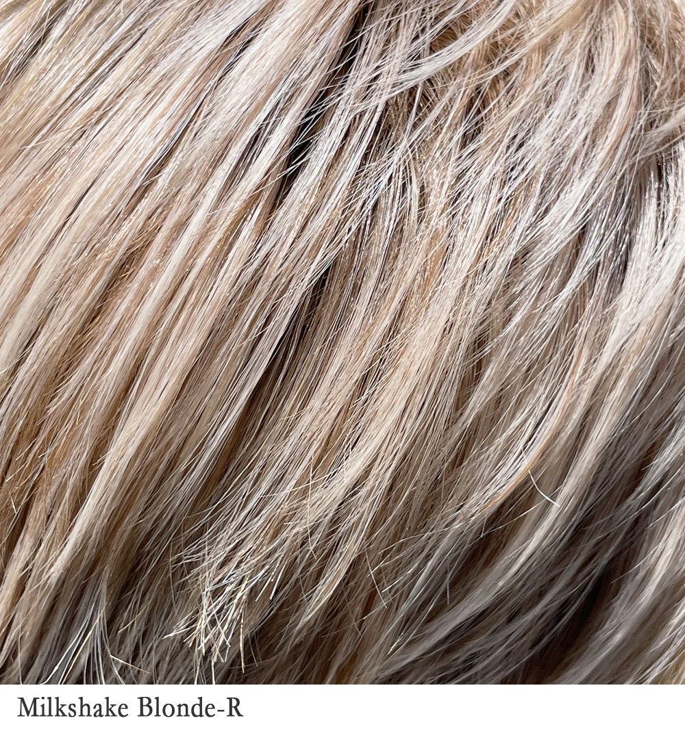 Milkshake Blonde-R 12/19/23+8 | Mixture of Light sandy brown, highlighted with light ash blonde with a hint of light platinum blonde with medium root color.